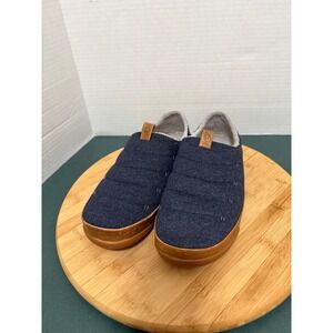 OluKai Men's Navy Blue Puffer Slippers Mules Indoor Outdoor Size M9
